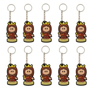 CH50060P10 - Chaveiro Santa Isabel Emborrachado c/ 10un. - 11x3,5cm