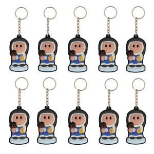 CH50062P10 - Chaveiro Santa Dulce dos Pobres (Irmã Dulce) Emborrachado c/ 10un. - 11x3,5cm