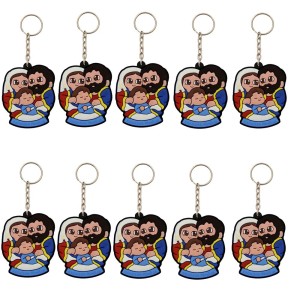 CH50811P10 - Chaveiro Sagrada Familia Emborrachado c/ 10un. - 10x5cm