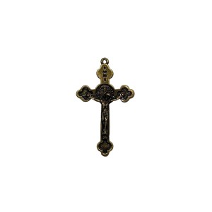 CZ861503 - Cruz São Bento Metal Ouro Velho - 5,3x3,1cm