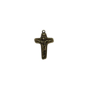 CZ860997P2 - Cruz da Unidade (Jesus e Maria) Ouro Velho c/ 2un. - 4x2,8cm