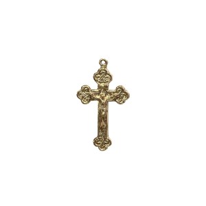 CZ861413P2 - Crucifixo Metal Dourado c/ 2un. - 4,7x2,7cm