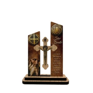 QD1987400 - Adorno de Mesa São Bento - 14x10,5cm (AD104)