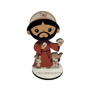 PE721200 - Pedestal São Francisco de Assis Infantil MDF - 10,2x5,5cm