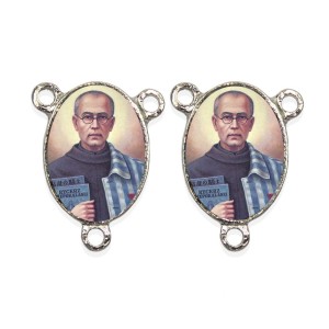 ET1681432P2 - Entremeio São Maximiliano Maria Kolbe Duplo Resinado c/ 2un. - 2,5x2cm