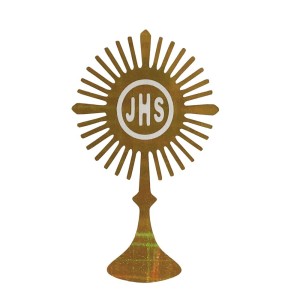 AD91450 - Adesivo Ostensório Dourado - 12x7cm