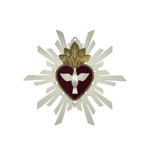 DF1980310 - Divino Espírito Santo Resplendor de Parede - 22,5x22,5cm