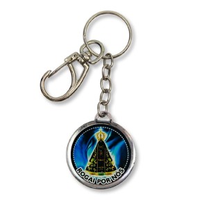 CH1090001 - Chaveiro N. Sra. Aparecida Duplo Resinado - 12x3,5cm