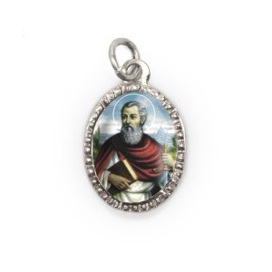 MD103834P10 - Medalha de Alumínio Oval Prata c/ 10un. São Paulo - 2X1,3cm