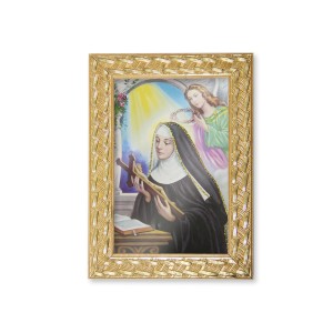 QD91005 - Quadro Santa Rita de Cássia - 13x18cm