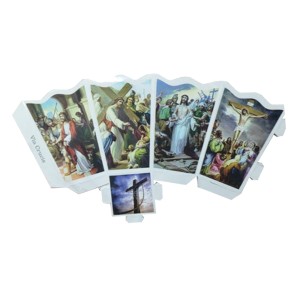 PE178120P12 - Protetor de Vela Via Sacra c/ 12un. - 20x8cm