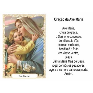 OG14008P10 - Oração Grande c/ 10un. Ave Maria 9,5x6,5cm