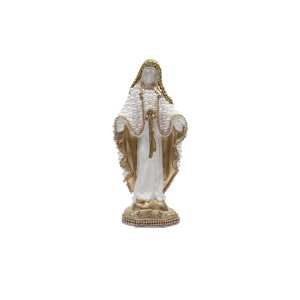 IM52001 - Imagem N. Sra. Das Graças c/ Pérola e Strass Dourada - 23x10cm