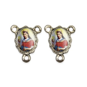 ET1672016P5 - Entremeio Santa Bárbara Duplo Resinado c/ 5un. - 1,9x1,5cm