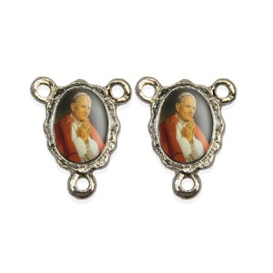 ET1672401P5 - Entremeio Papa João Paulo II Duplo Resinado c/ 5un. - 1,9x1,5cm