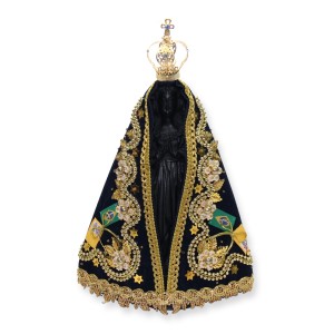 IM5802 - Fac Kit c/ Coroa, Manto e Imagem de N. Sra. Aparecida - 25x18cm