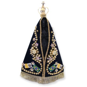 IM5803 - Fac Kit c/ Coroa, Manto e Imagem de N. Sra. Aparecida - 31x20cm