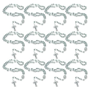 TE050302P12 - Terço Acrílico Verde Envelhecido c/ 12un. - 38cm