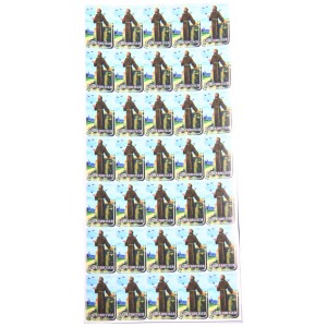 AD116404 - Adesivos de São Francisco de Assis (Cartela c/ 35un.) - 2,5x1,8cm