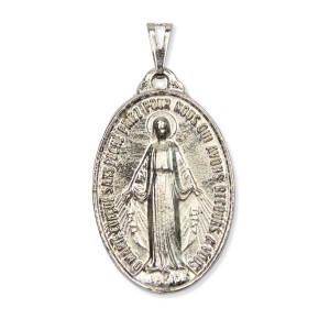 MD520101 - Medalha N. Sra. Das Graças Níquel - 4,2x2,6cm