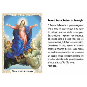OG14006P100 - Oração N. Sra. da Assunção c/ 100un. - 9,5x6,5cm